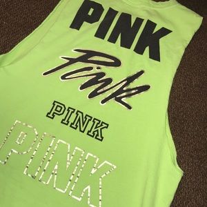Large PINK neon green tank
